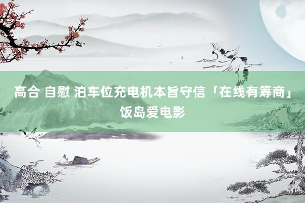 高合 自慰 泊车位充电机本旨守信「在线有筹商」饭岛爱电影