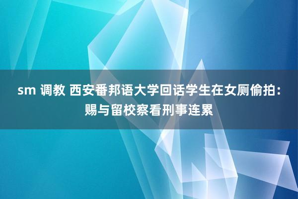 sm 调教 西安番邦语大学回话学生在女厕偷拍：赐与留校察看刑事连累