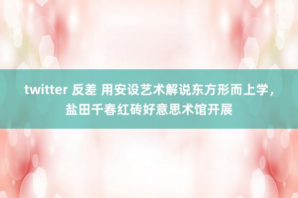 twitter 反差 用安设艺术解说东方形而上学，盐田千春红砖好意思术馆开展