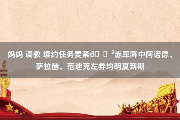 妈妈 调教 续约任务要紧😳赤军阵中阿诺德、萨拉赫、范迪克左券均明夏到期
